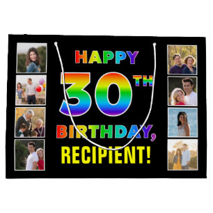 30års födelsedag: Rainbow Text, Anpassningsbar Pho