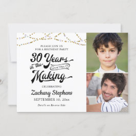 30års födelsedag Retro-ÅREN I SKAPAR Ljus Inbjudningar