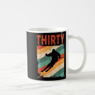30års födelsedag Retro Ski Skiing 30 år gammal Man Kaffemugg