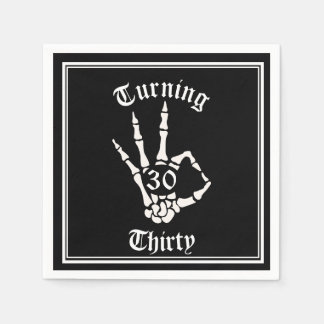 30års födelsedag - RIP 20 Skeletons Pappra plåt Pappersservett