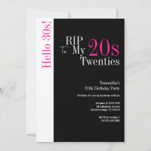 30års födelsedag RIP 20-talets Hej, 30:e Party Bla