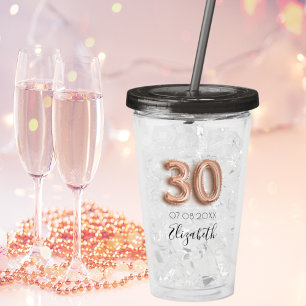 30års födelsedag ro guld konetti namn take away mugg