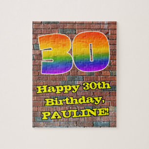 30års födelsedag: Roligt Graffiti-Inspired Rainb Pussel