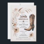 30års födelsedag:s inbjudan Rustic Cowgirl Blommig<br><div class="desc">Fira de stora 3-0 i stil med de här charmerande Rustic Cowgirl 30års födelsedag-inbjudningarna. Perfekt för ett westernt temat party i land, dessa digitala inbjudningar har en underbar blommigt och cowboystövlar, som anger tonen för en roligt och ett festligt firande. Oavsett om du planerar en hoedown-födelsedagskalas eller helt enkelt kärlek...</div>
