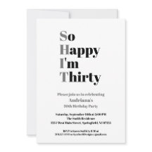 30års födelsedag, så Lycklig är jag trettio