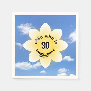 30års födelsedag Sommarsoljor och moln Pappersservett