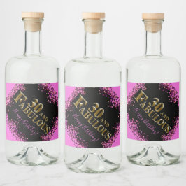 30års födelsedag spritflaskor etikett