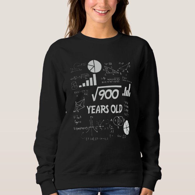 30års födelsedag Square Root Math 30 år gammal Bda T Shirt (Framsida)