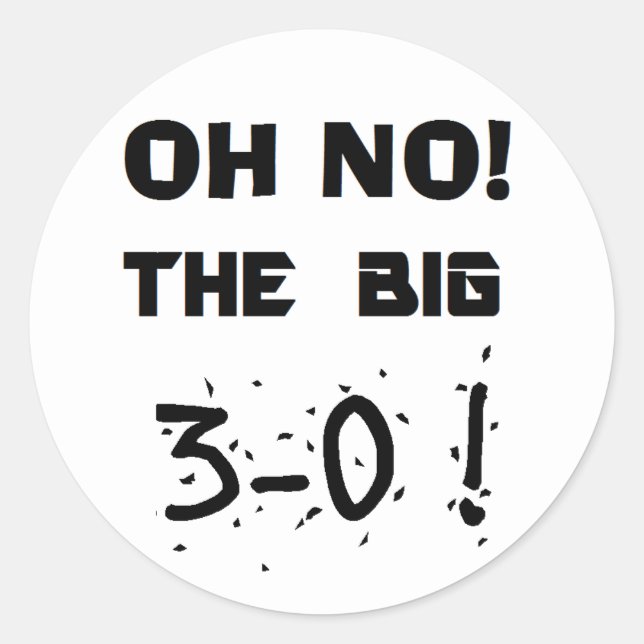 "30års födelsedag" Stickers Runt Klistermärke (Framsida)