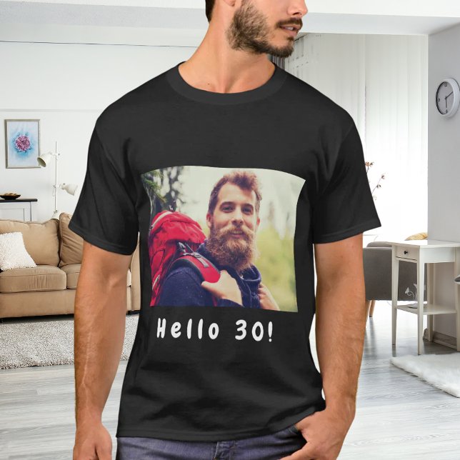 30års födelsedag svartfoto hej 30 killar manar t shirt (Skapare uppladdad)