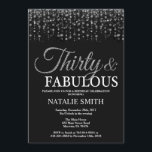 30års födelsedag trettio och sagolikt inbjudningar<br><div class="desc">30års födelsedaginbjudan. Trettio och sagolikt. Svart och silver. Silverglitter. Vuxen födelsedagsfest. För manar eller kvinnor. Behaga klickar "skräddarsy den" knäppas och använder vårt designverktyg för att ändra denna mall för mer ytterligare customization.</div>