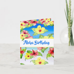 30års födelsedag Tropiska blomman Aloha Hibiscus Inbjudan