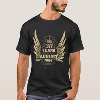 30års födelsedag unikt sedan augusti 1994 vingar t shirt