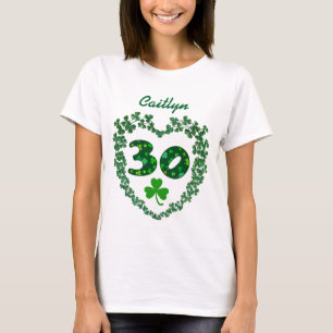 30års födelsedag V03 för mars 17th för st patr T-shirt