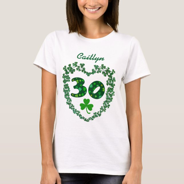 30års födelsedag V03 för mars 17th för st patricks Tröja (Framsida)