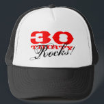 30års födelsedaghatt | trettio stenar! keps<br><div class="desc">30års födelsedaghatt | trettio stenar! Den Personalizable åldern numrerar. Kall trettionde bday gåvaidé för brodern,  systern Etc.</div>