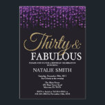 30års födelsedaglilor och guld- glitter inbjudningar<br><div class="desc">30års födelsedaginbjudan. Trettio och sagolikt. Svart lilor och guld- glitter. Vuxen födelsedagsfest. För manar eller kvinnor. Behaga klickar "skräddarsy den" knäppas och använder vårt designverktyg för att ändra denna mall för mer ytterligare customization.</div>
