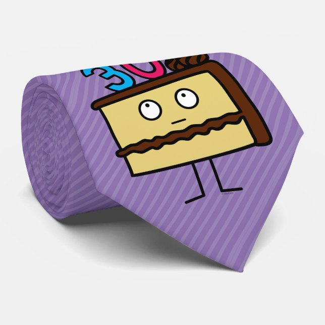 30års födelsedagtårta med stearinljus slips (Rullad)