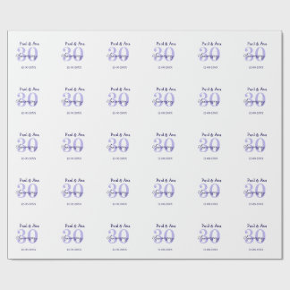 30th anniversary purple bold letter name simple re presentpapper