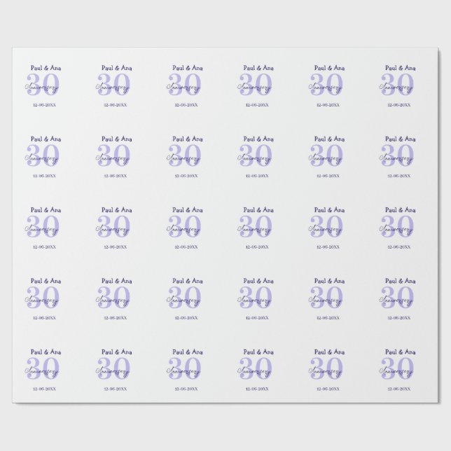 30th anniversary purple bold letter name simple re presentpapper (Platt)