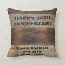 30th årsdag för Wood panel Kudde
