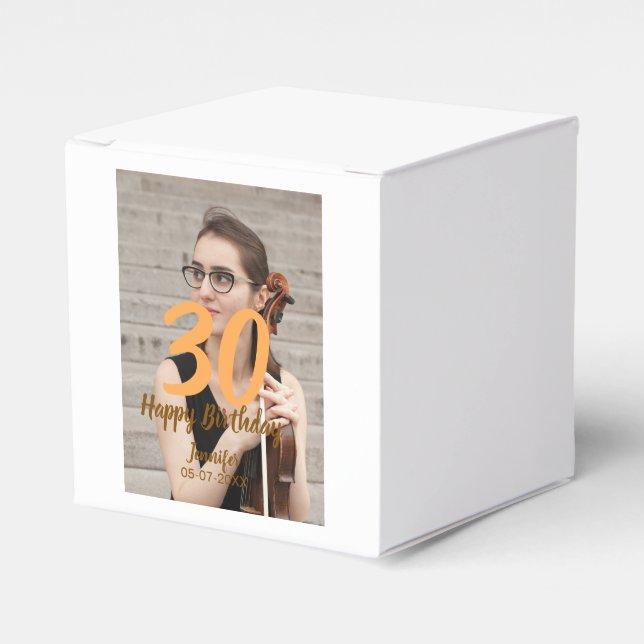 30th birthday add name date year white photo presentaskar (Framsidan Sidan)
