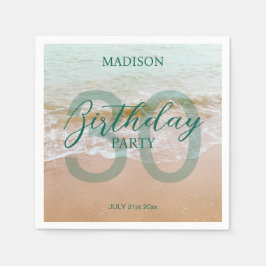 30th Birthday Beach Party Pappersservett