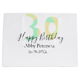 30th birthday bold letter pastel yellow black retr