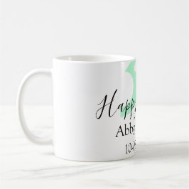 30th birthday bold letter pastel yellow black retr kaffemugg