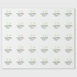 30th birthday bold letter pastel yellow black retr presentpapper