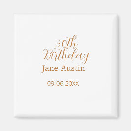 30th birthday copper brown simple stylish name dat magnet
