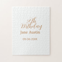 30th birthday copper brown simple stylish name dat pussel
