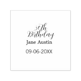 30th birthday copper brown simple stylish name dat självfärgande stämpel