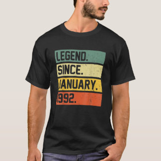 30Th Birthday Gift 30 Years Old Legend Since Janua T Shirt