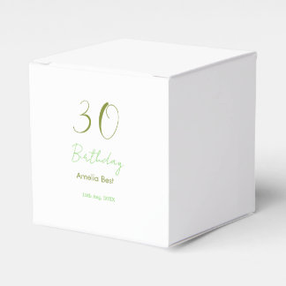 30TH BIRTHDAY GREEN NAME DATE BOLD RETRO PASTEL SI PRESENTASKAR