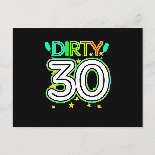 30th Birthday | Happy 30th Birthday Vykort (Framsida)