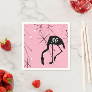 30th Birthday MidCentury Modern Atomic Starburst Pappersservett