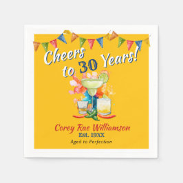 30th Birthday Modern Fiesta Cheers to 30 Years  Pappersservett