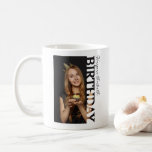 30th Birthday Photo college Party  Kaffemugg<br><div class="desc">30th Birthday Photo Keepsake Mug Celebrate a birthday in a practical and personalised way with this birthday photo keepsake mug, featuring a modern rectangular photo frame with “BIRTHDAY” cut out along the side. Upload your favourite photo and customise the text [Name]’s xxth to create a unique keepsake that can be...</div>