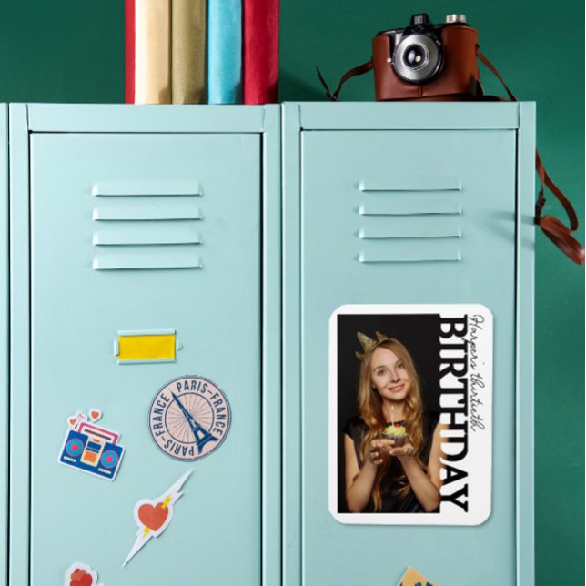 30th Birthday Photo college Party  Magnet (Skapare uppladdad)