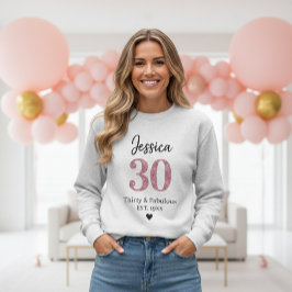 30th birthday womens tshirts thirty milestone Pink