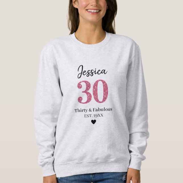 30th birthday womens tshirts thirty milestone Pink (Framsida)