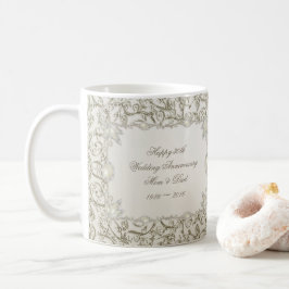 30th bröllopsdag för elegantpärla kaffemugg