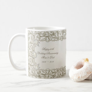 30th bröllopsdag för elegantpärla kaffemugg