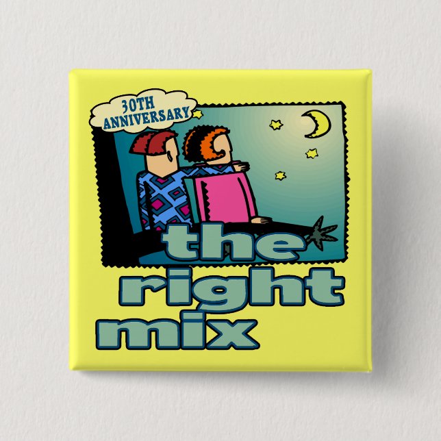 30th Bröllopsdagen knäppas Knapp (Framsida)