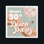 30th Disco Party Retro Birthday Napkins Pappersservett<br><div class="desc">Fira din 30års födelsedag i stil med dessa vidriga party-blöjor! Omvandla party till ett groovy disco firande med den här roligten och de festive napkins som har en disco boll-design. Perfekt för en diskematerad 30års födelsedag-bash eller något annat specialtillfälle... kommer dessa blöjor att tillföra dig en aning retro flair till...</div>