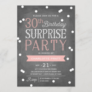 30th Födelsedag för inbjudan   för