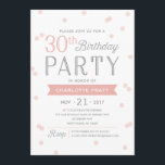 30th Födelsedag för konfettipartyinbjudan | Inbjudningar<br><div class="desc">Denna inbjudan för chic- och snyggt30års födelsedagpartyet presenterar ett elegantt konfettitema med modern typografi.  För en stansad även mer minnesvärd inbjudan välj formar,  texturerat papper eller ett dubbelt tjockt papper.</div>
