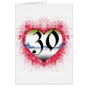 30th gåvor för gotisk hjärta, hälsningskort