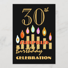 30th Inbjudan för stearinljus för